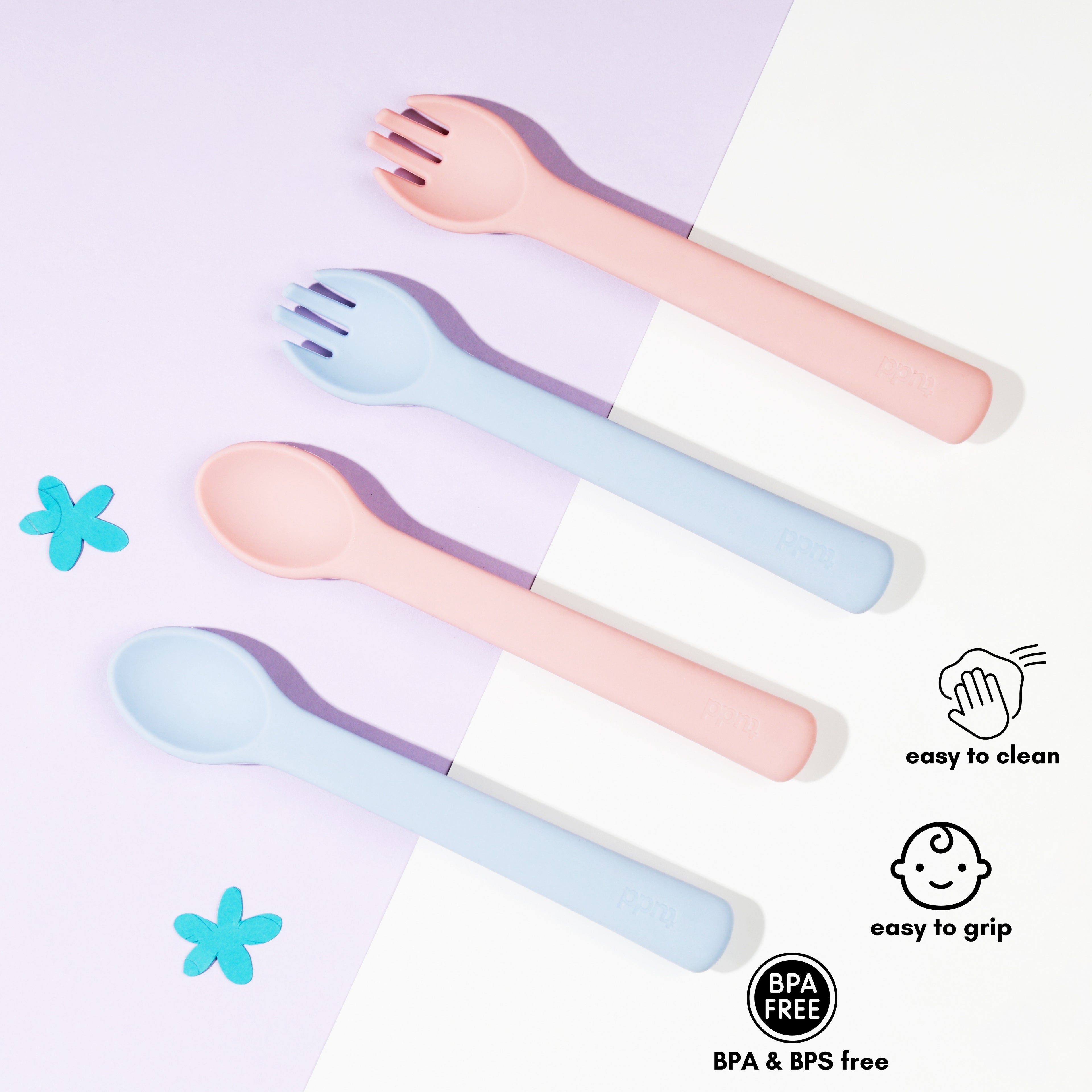 Silicone Spoon & Fork Set