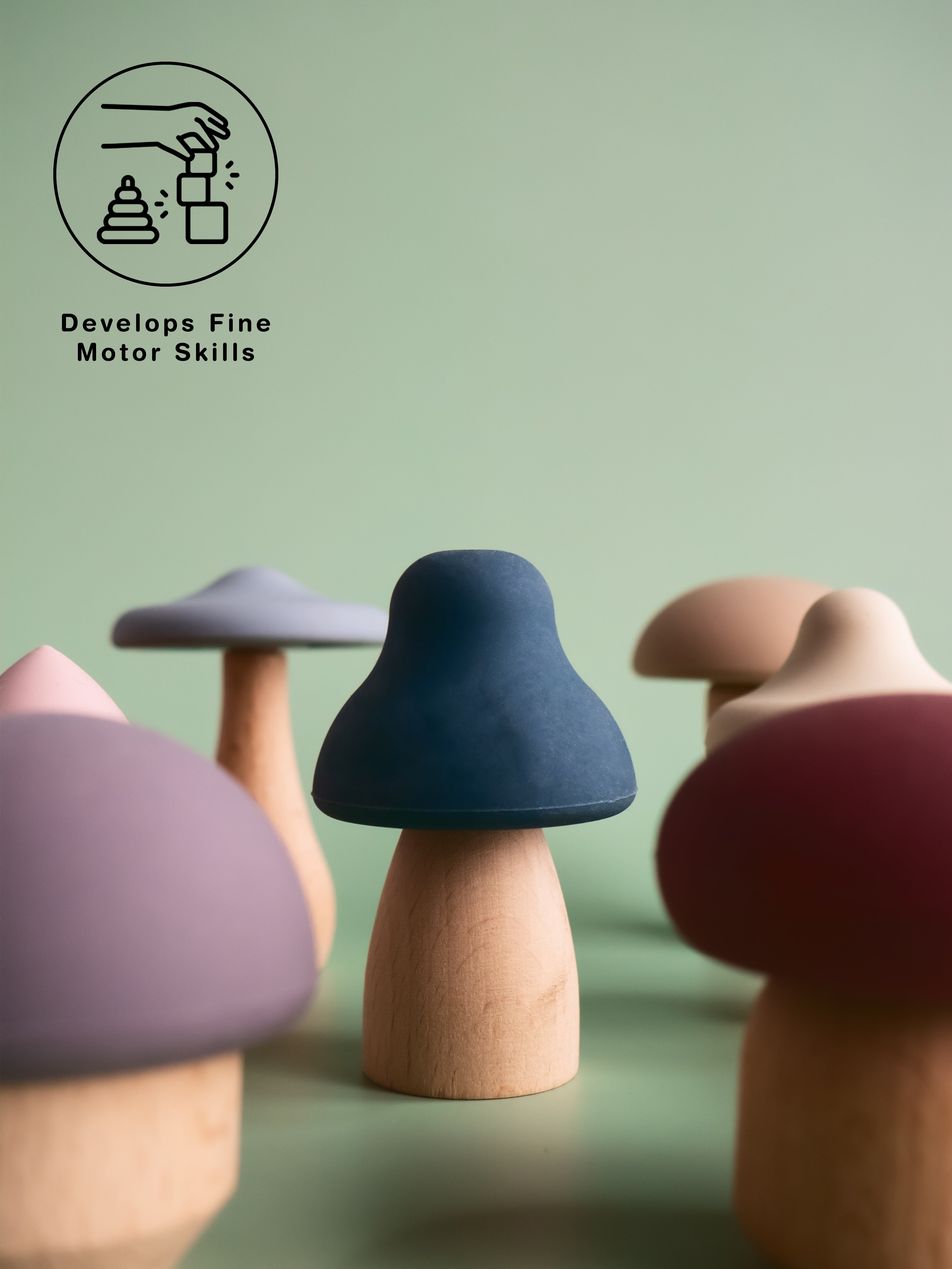 Mushroom Stacking Teether Toy
