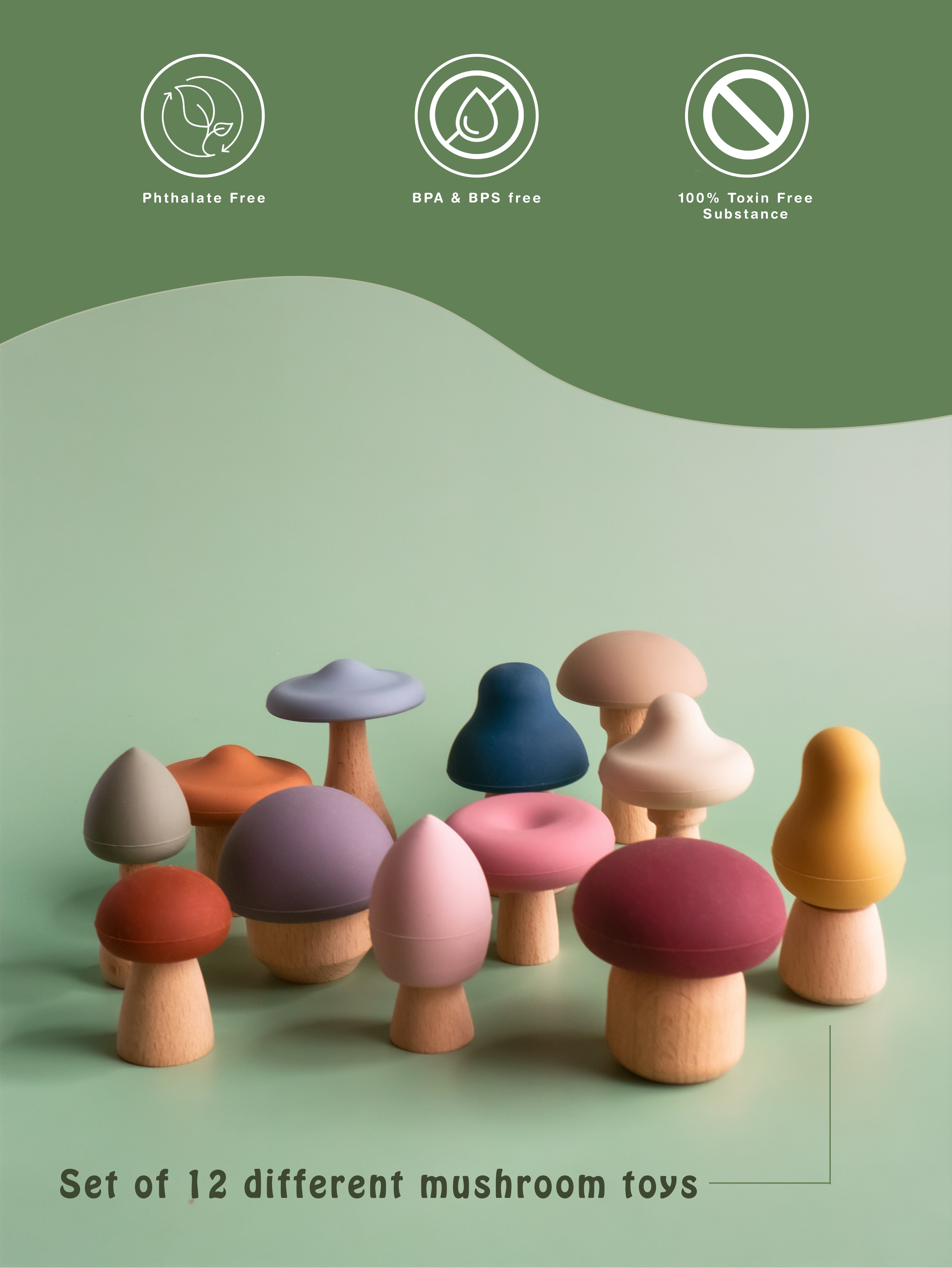Mushroom Stacking Teether Toy